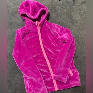 Lands end girls pink zip up